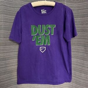 Nike Purple Cotton Short Sleeve Athletic Cut Tee Size Large